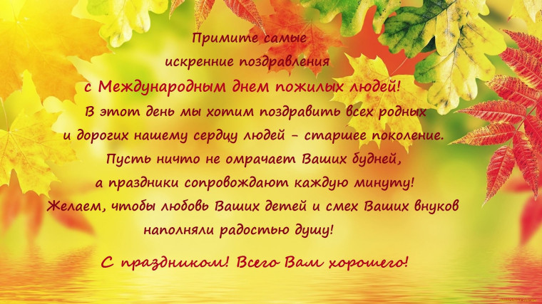 Международный день пожилых людей..